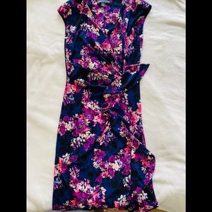 Cap sleeve wrap dress